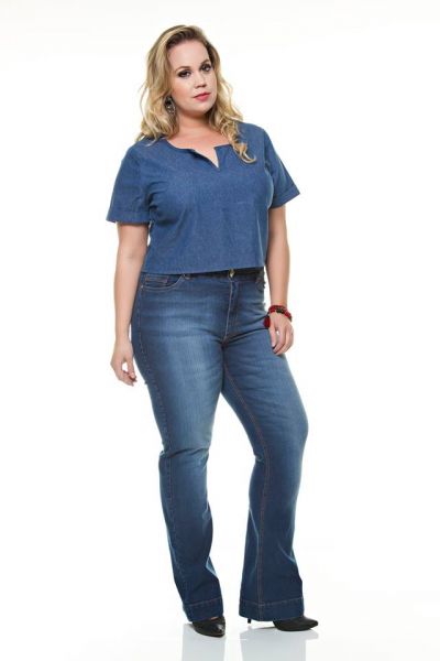 Calça Jeans Stretch Flare