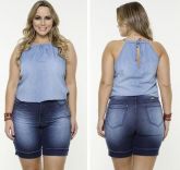 Shorts/ Bermuda Jeans Stonado Bolsos Funcionais