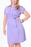 PROMOÇÃO! Vestido Ladylike Tricoline Manga Pregas