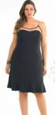 Lançamento! Vestido Preto Strech Alça Bijoux Transparência M