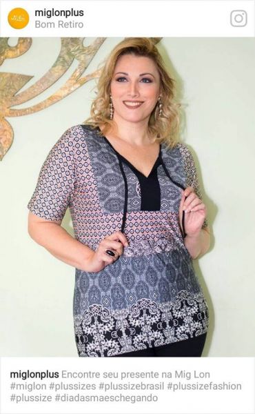 Blusa Liganete  Estampada Manga Curta