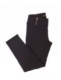 Calça Alfaiataria Skinny Preta com Zíperes