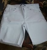 Shorts Branco Destroyed Barra Desfiada Program Moda Bolsos Funcionais